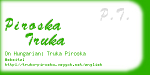 piroska truka business card